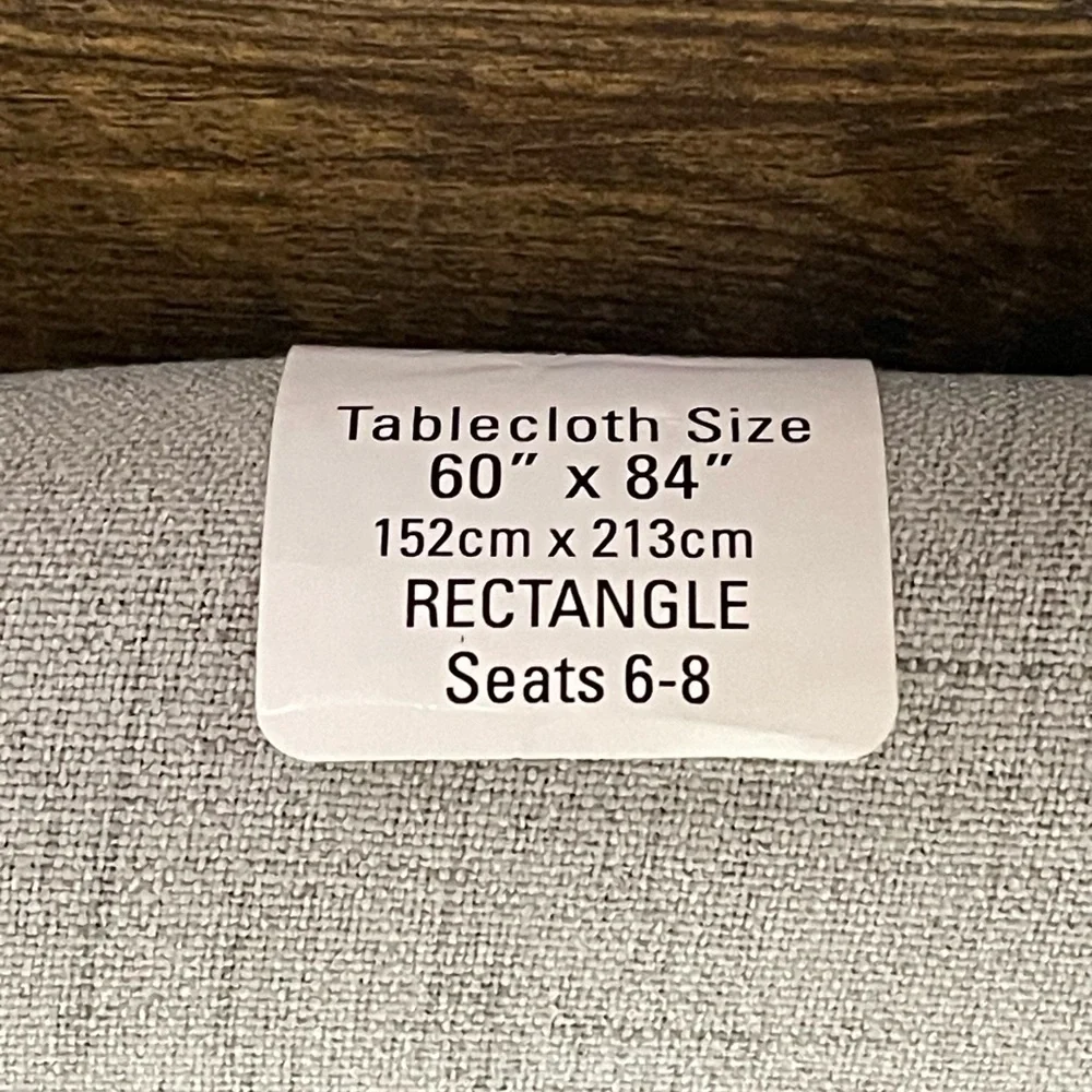NEW Lenox French Perle Tablecloth with Storage Bag 60